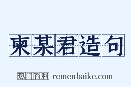 柬某君造句是什么意思的图片